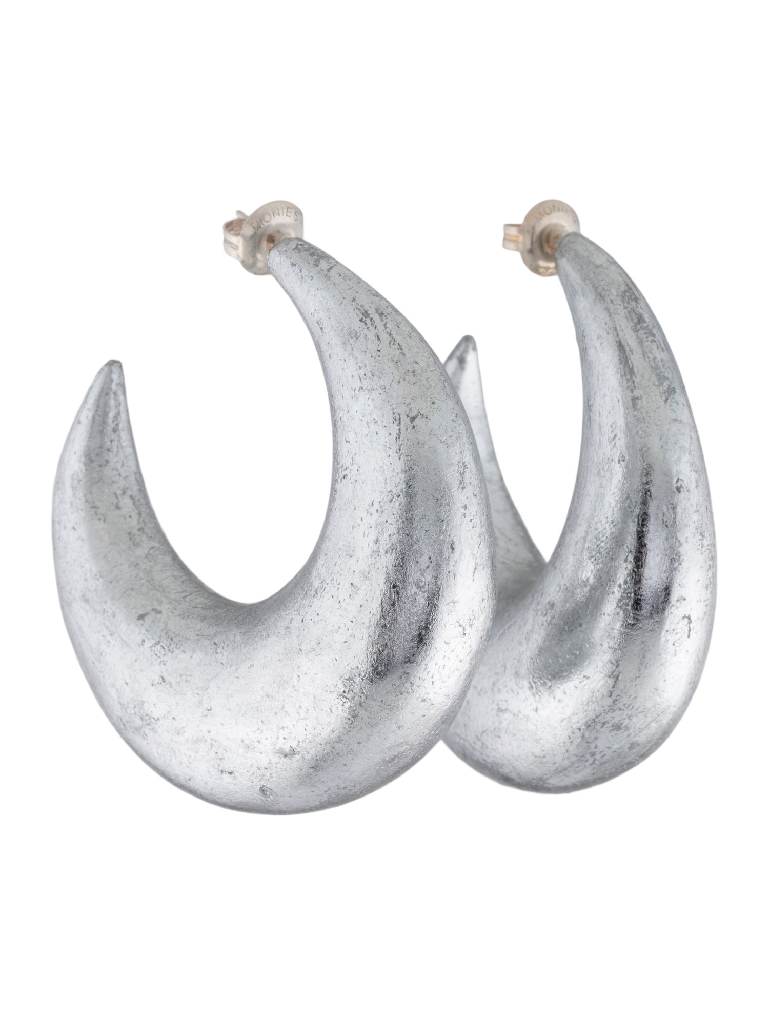 Monies Foil Half Moon Drop Earrings