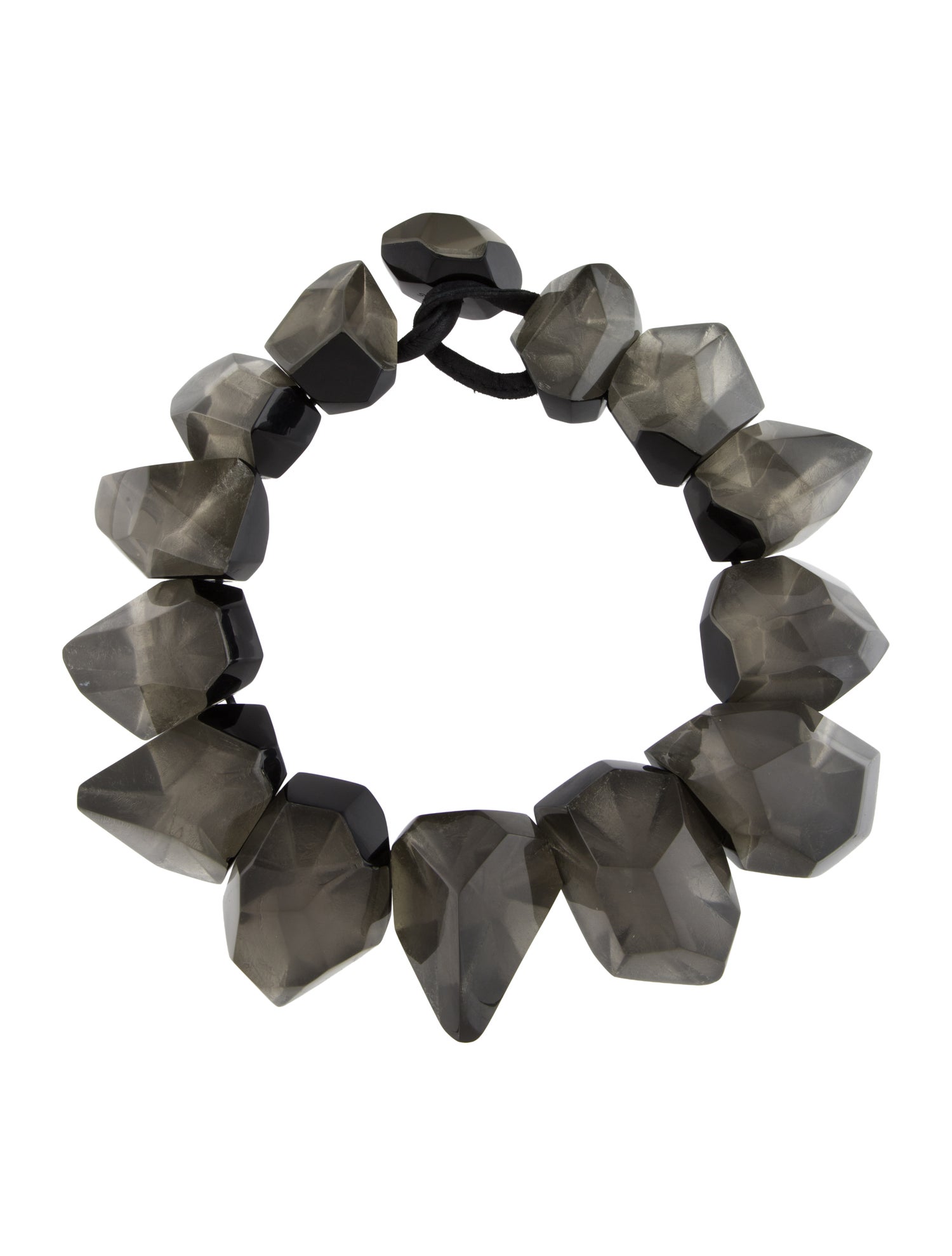 Monies Acrylic & Leather Collar Necklace