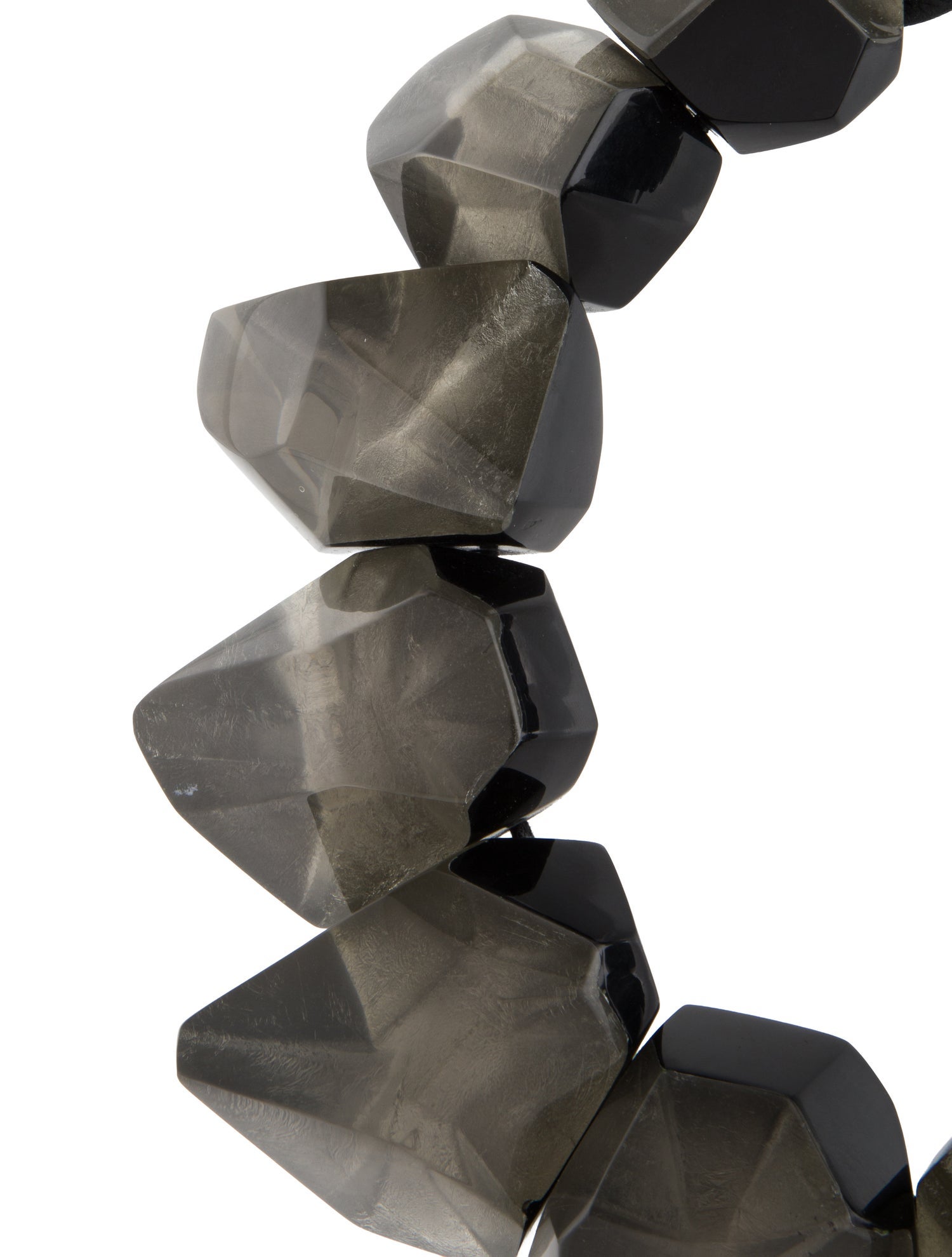 Monies Acrylic & Leather Collar Necklace