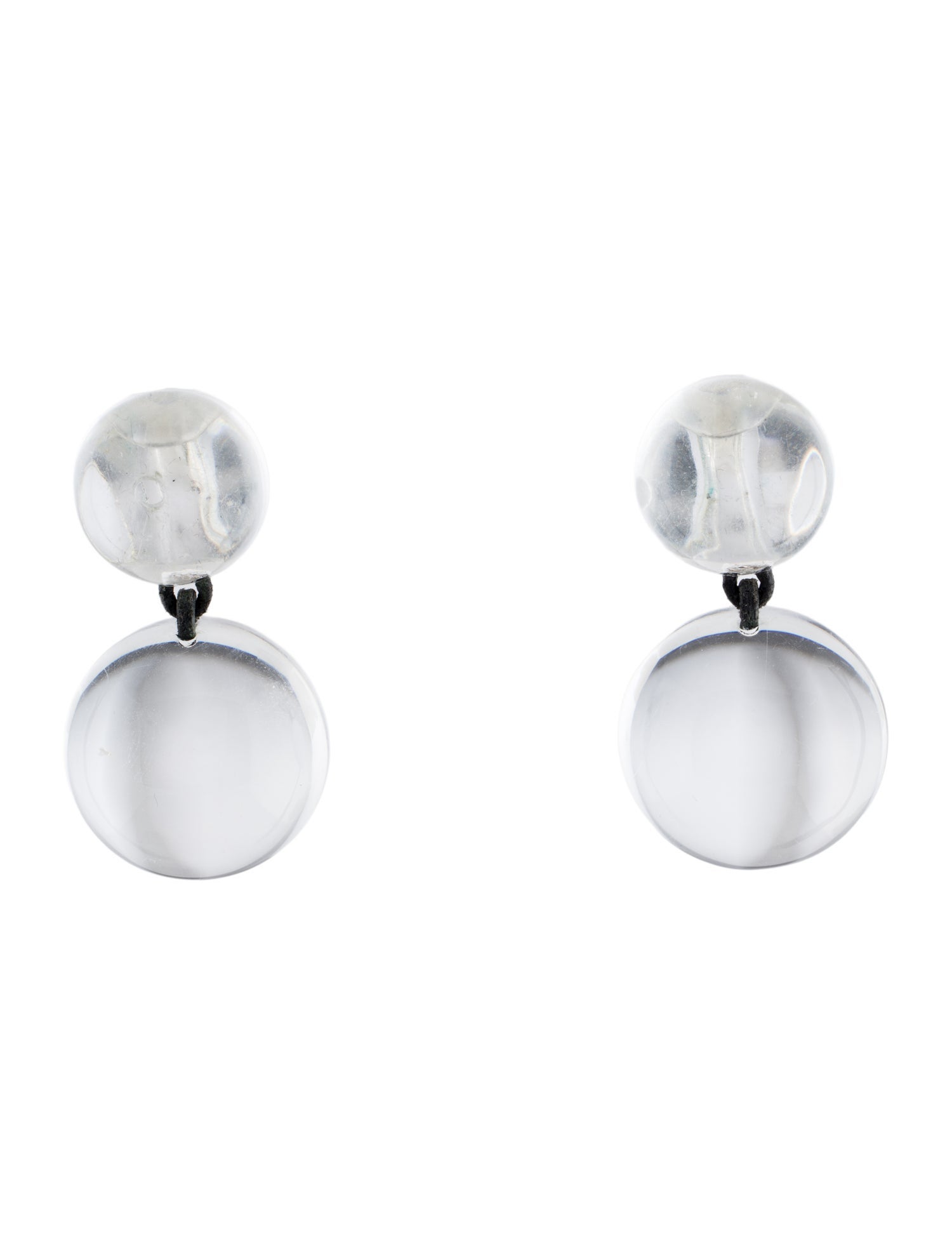 Monies Acrylic & Leather Eldora Clip-On Drop Earrings