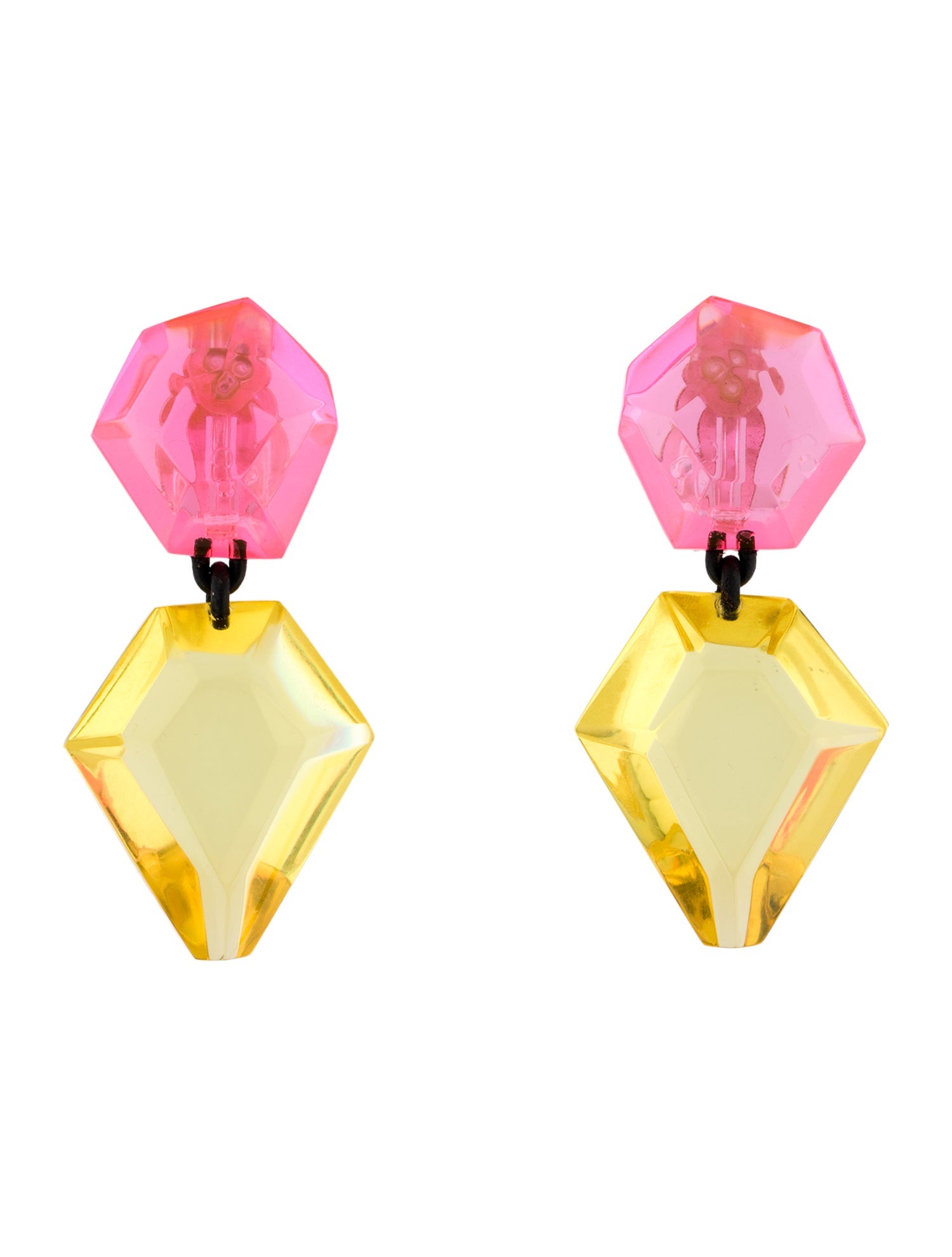 Monies Lucite Riley Drop Clip On Earrings