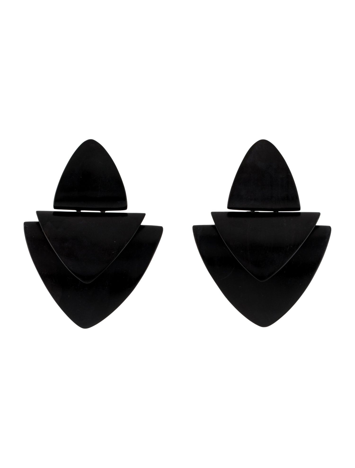 Monies Wood Statement Clip On Drop Earrings