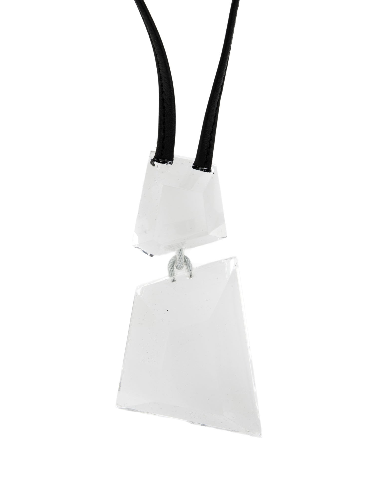 Monies Acrylic & Leather Livia Pendant Necklace