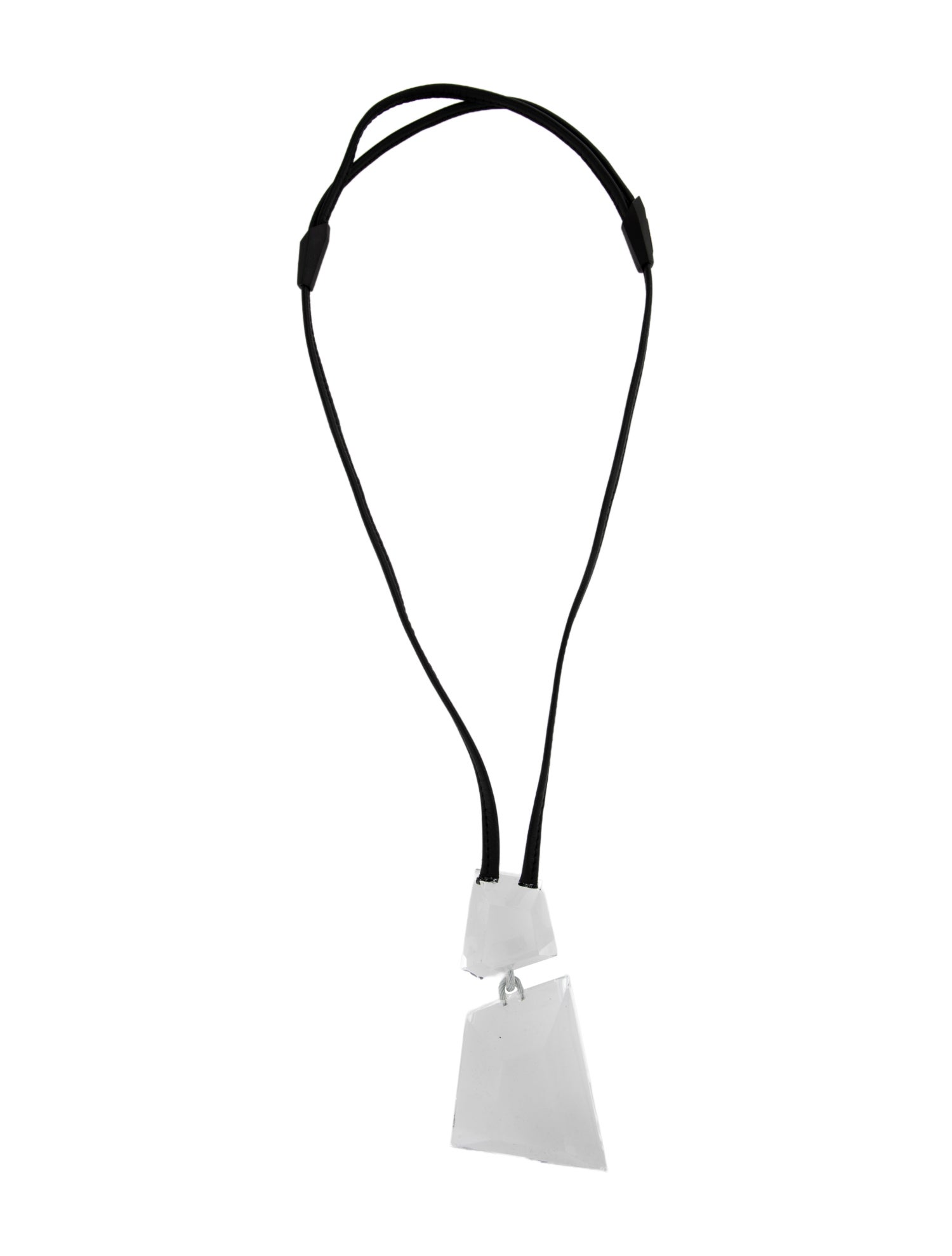 Monies Acrylic & Leather Livia Pendant Necklace