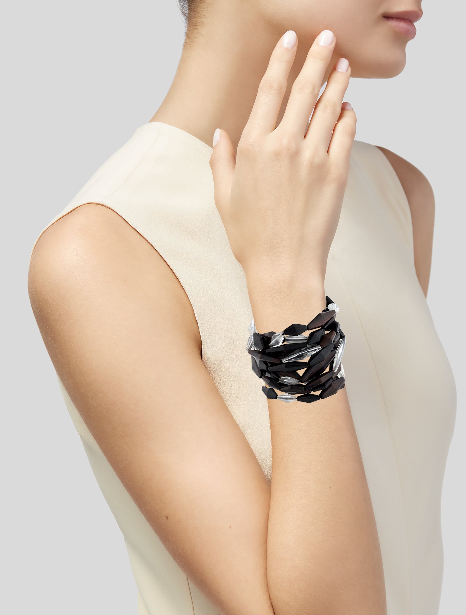 Monies Wood & Resin Multistrand Bracelet