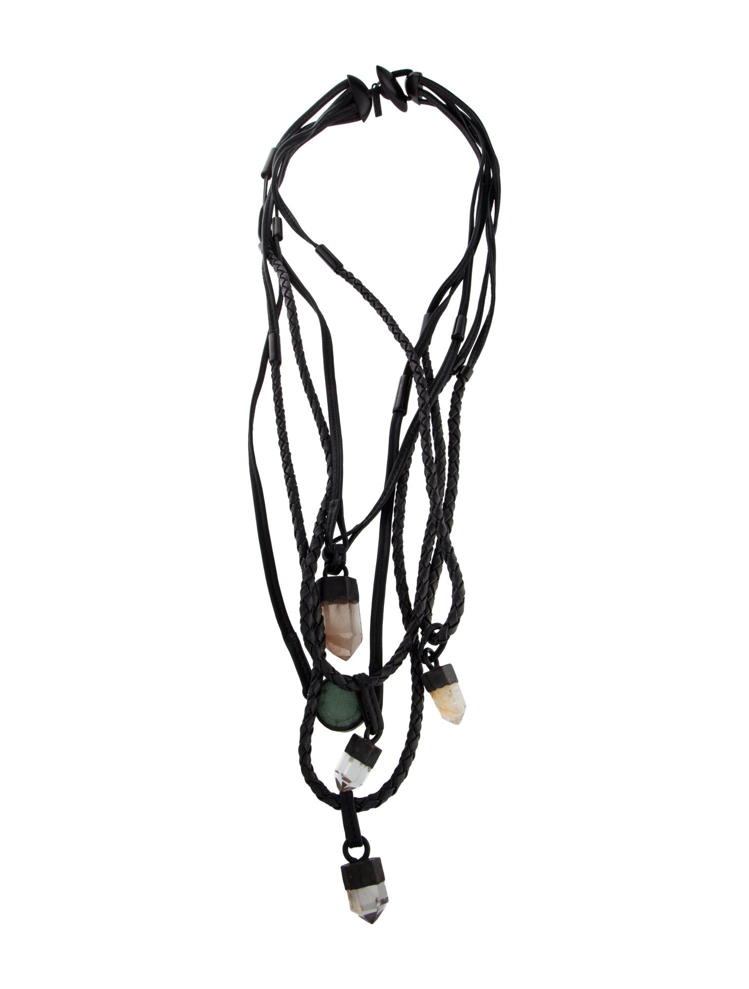 Monies Leather Multistrand Necklace