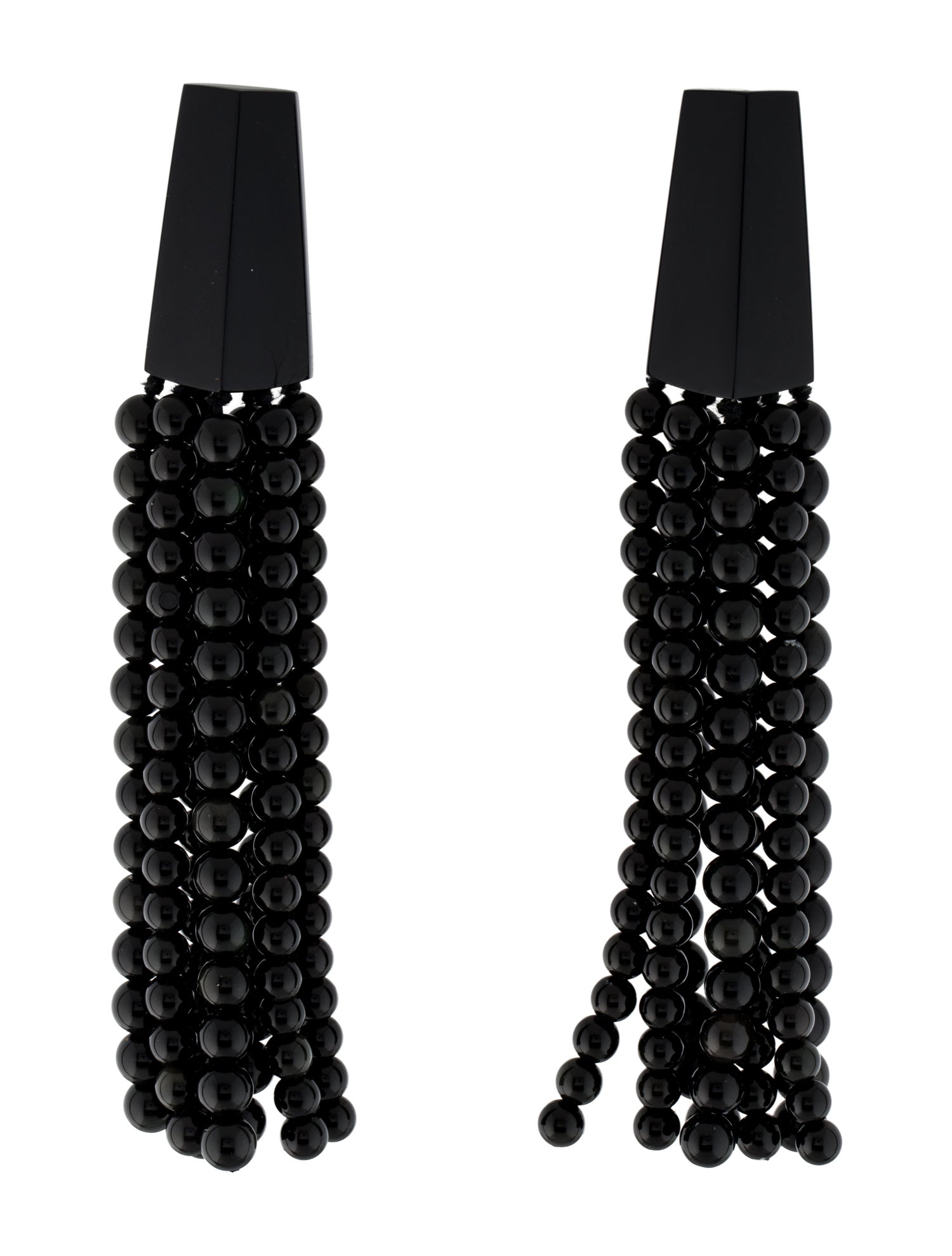 Monies Luna Acrylic Tassel Clip-On Drop Earrings