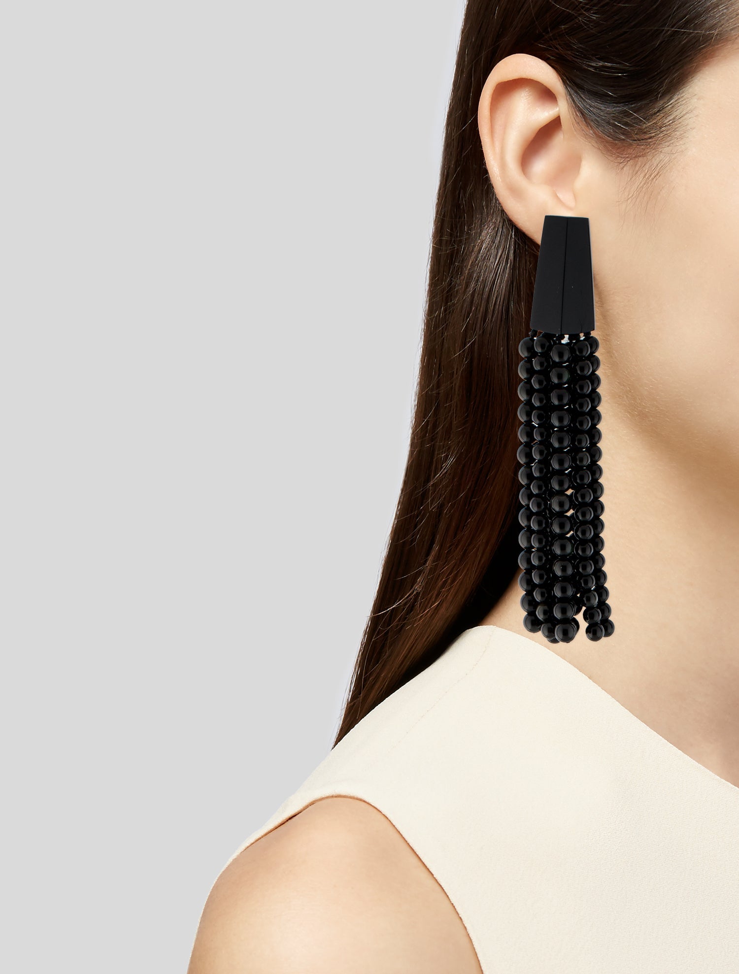 Monies Luna Acrylic Tassel Clip-On Drop Earrings