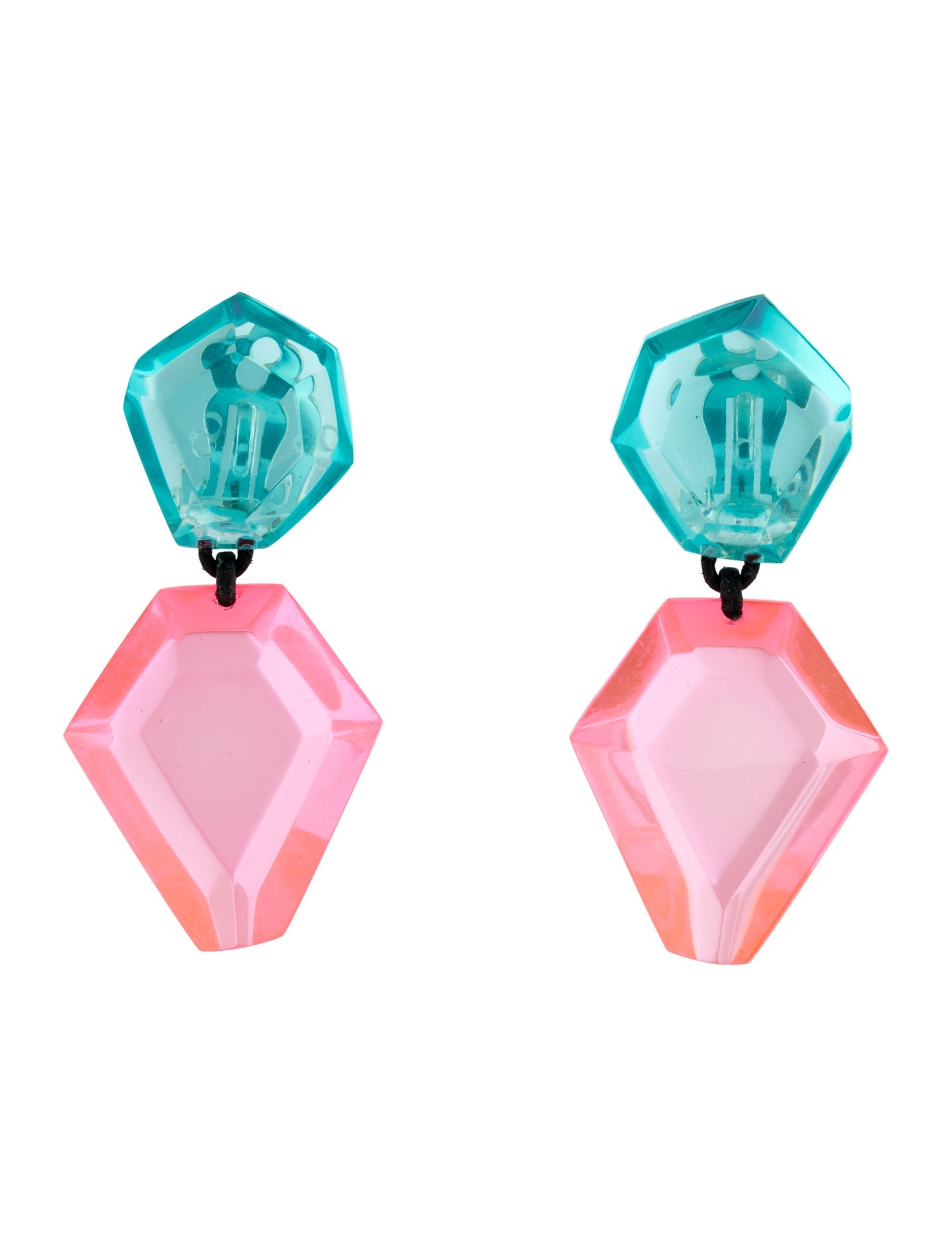 Monies Acrylic Riley Clip-On Drop Earrings