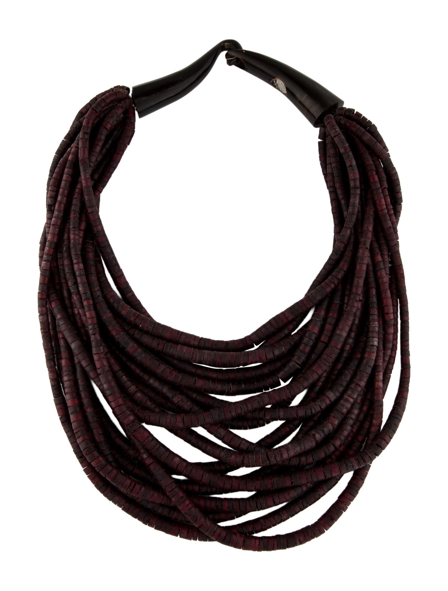 Monies Vintage Horn & Coconut Shell Multi-Strand Necklace
