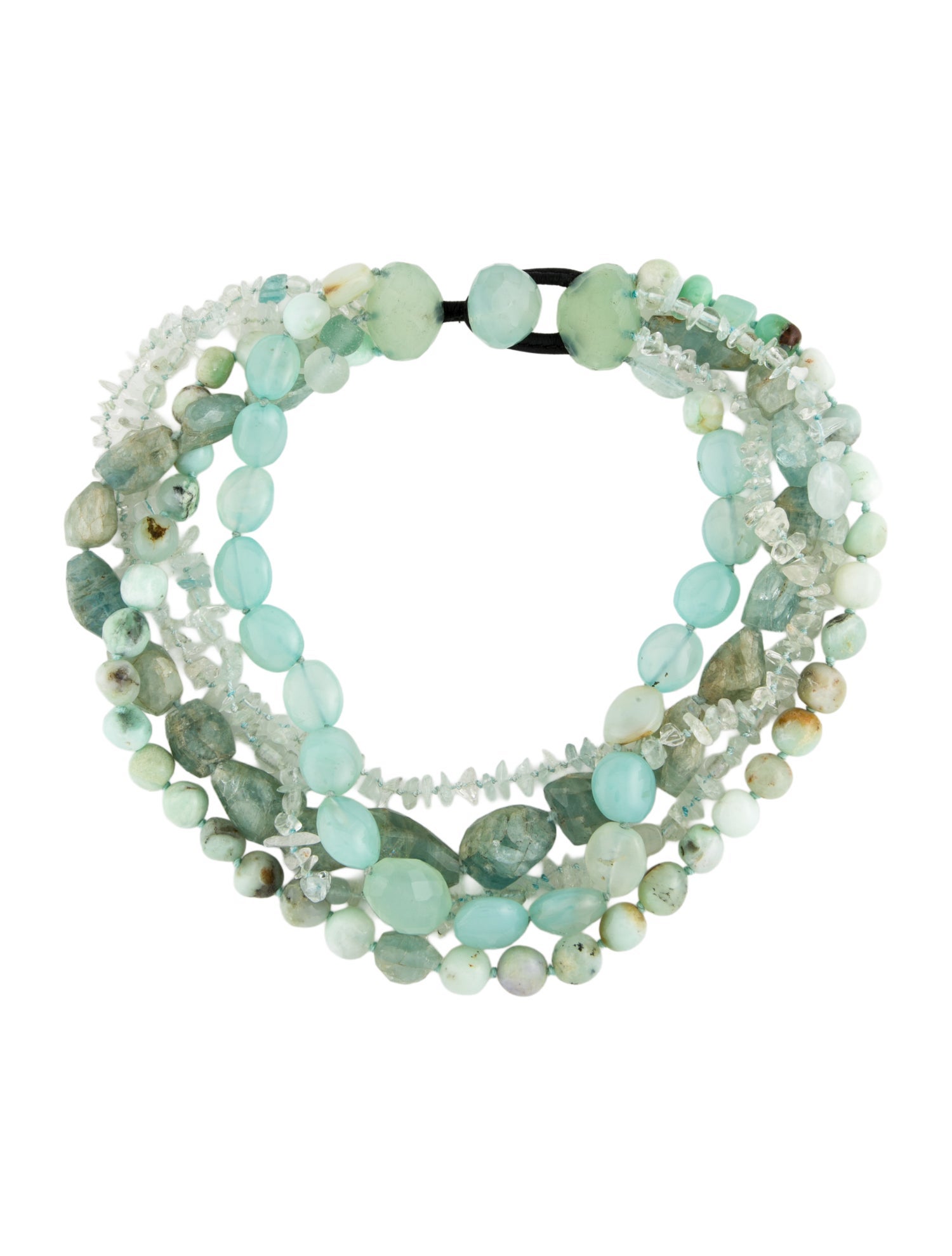 Monies Multistone, Leather & Cord Multistrand Necklace