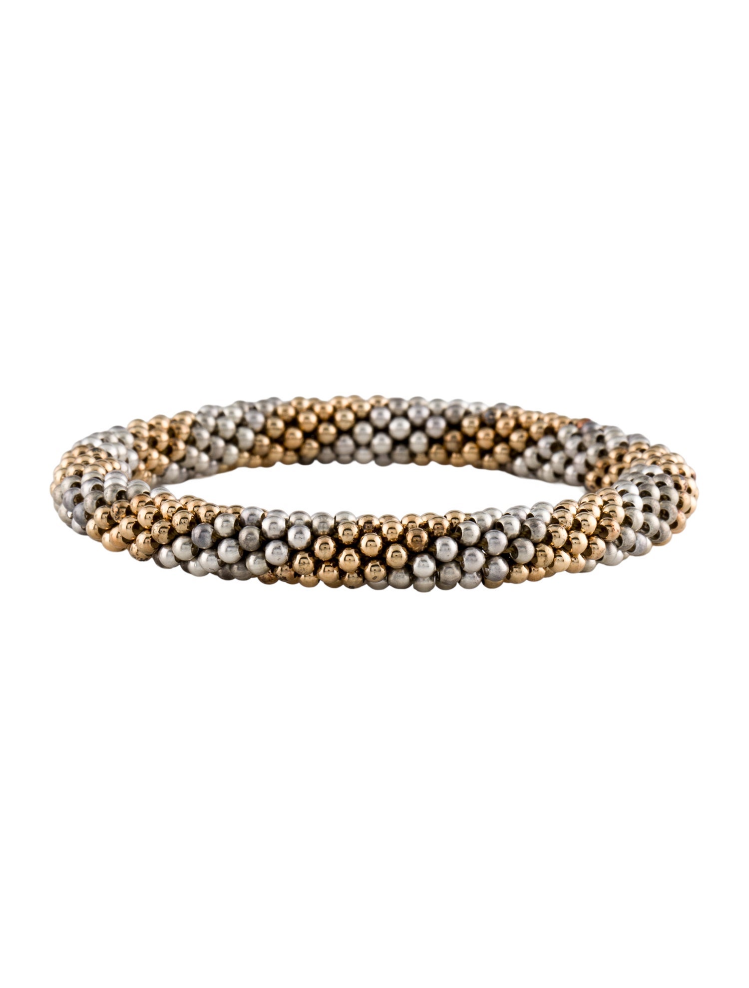 Meredith Frederick Jewelry Two-Tone Elsie D Bead Bracelet