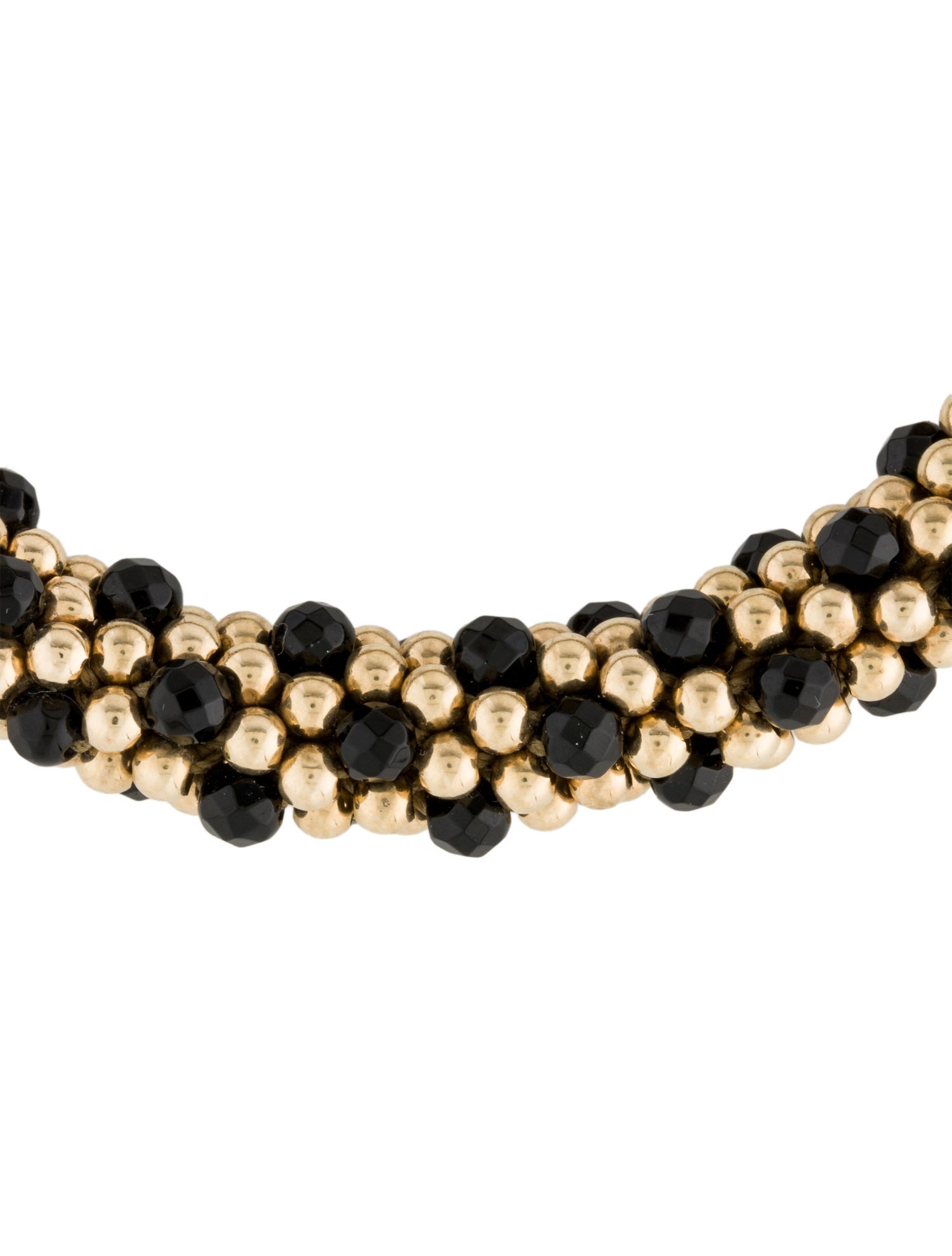 Meredith Frederick Jewelry 14K Onyx Bead Slip On Bracelet