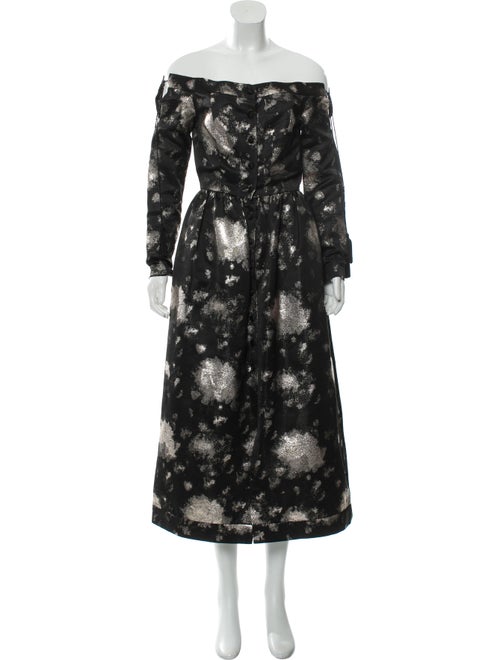 Markarian 2017 Button-Up Midi Dress Black