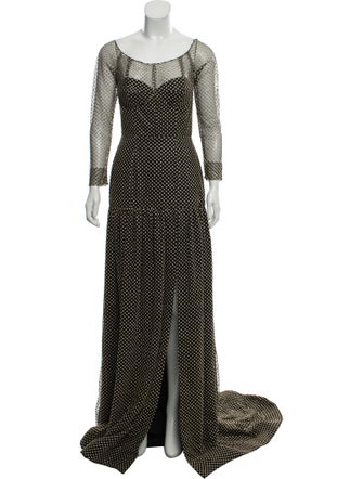 Markarian Metallic Evening Gown