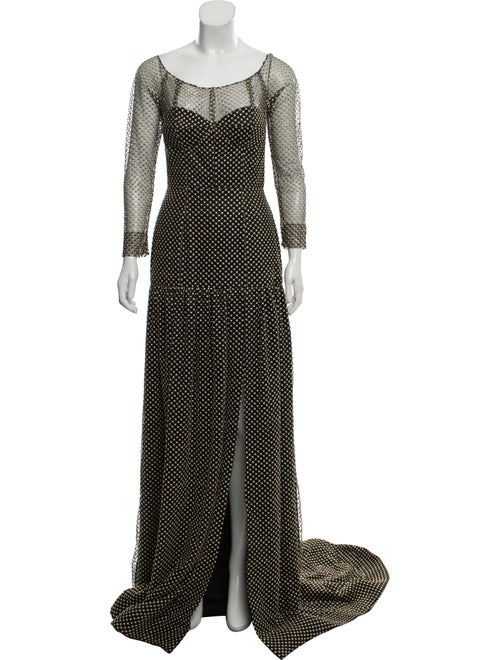 Markarian Metallic Evening Gown