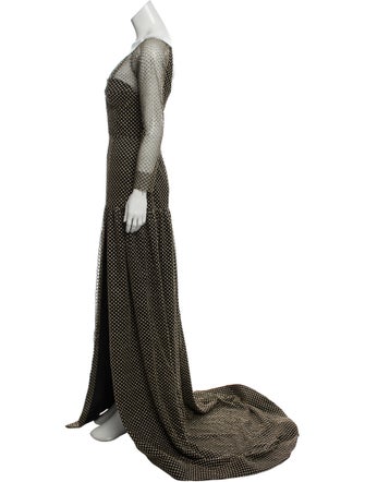 Markarian Metallic Evening Gown