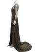 Markarian Metallic Evening Gown