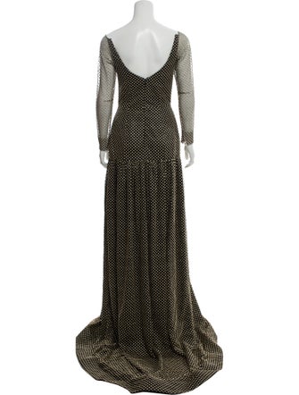 Markarian Metallic Evening Gown