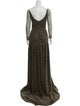 Markarian Metallic Evening Gown