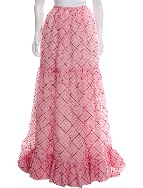 Markarian Embroidered Maxi Skirt Pink