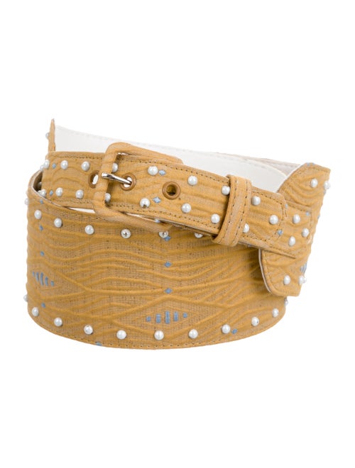 Markarian Ingrid Leather Belt Yellow