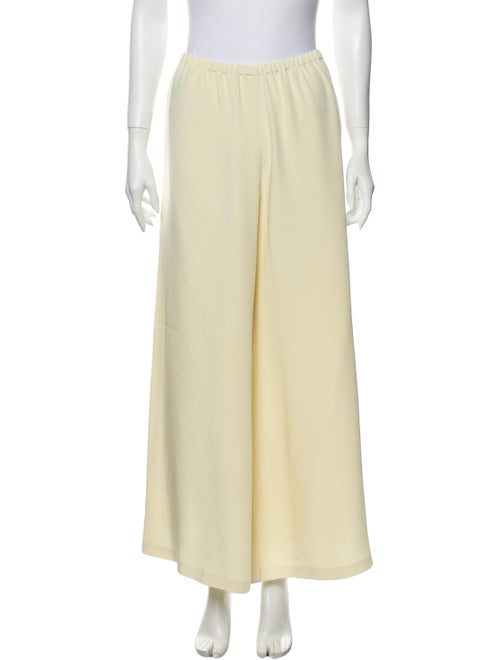 Markarian Silk Wide Leg Pants Yellow