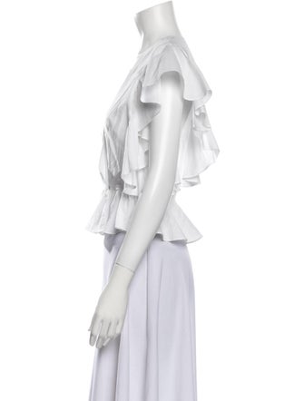 Markarian V-Neck Short Sleeve Crop Top