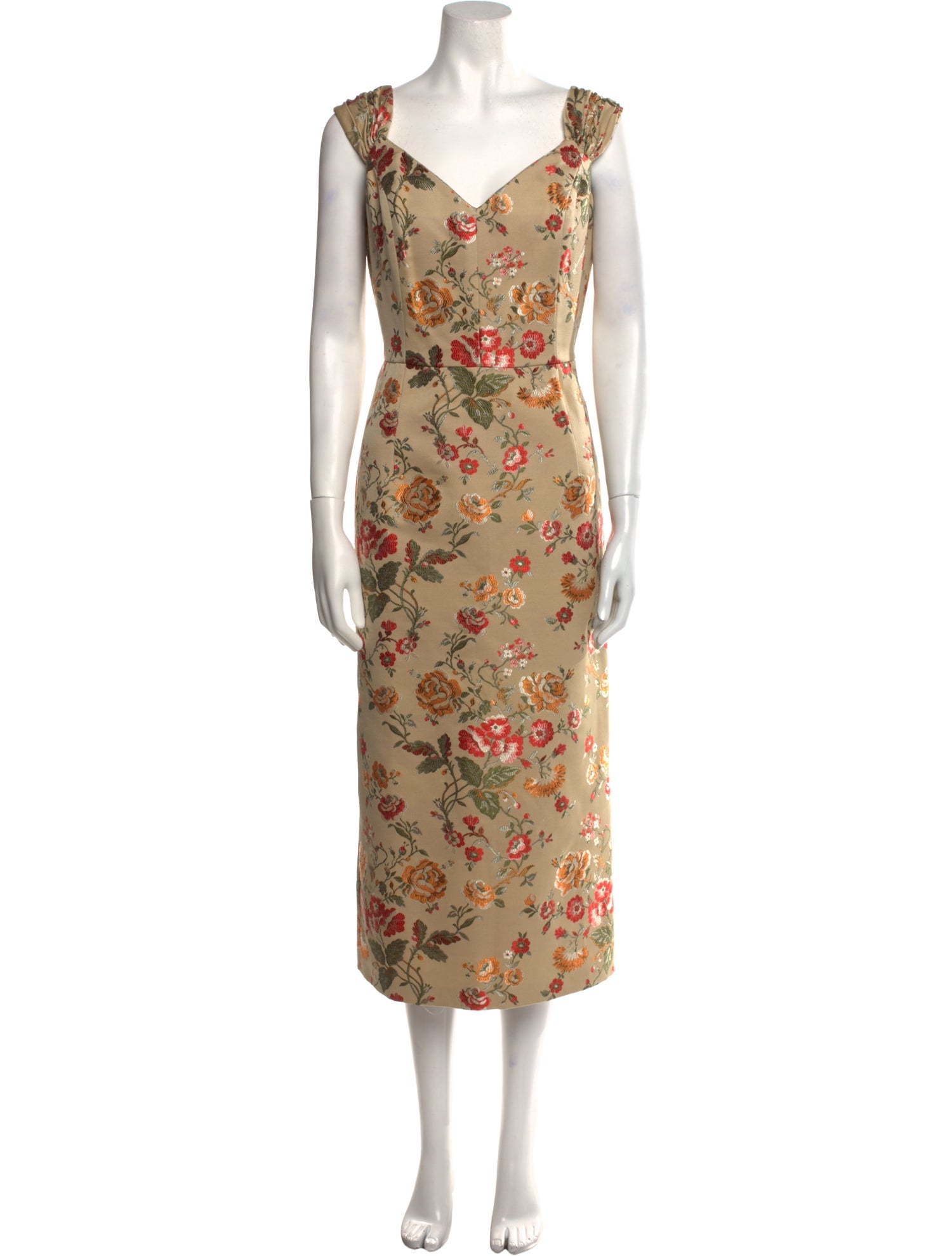 Markarian Floral Print Midi Length Dress