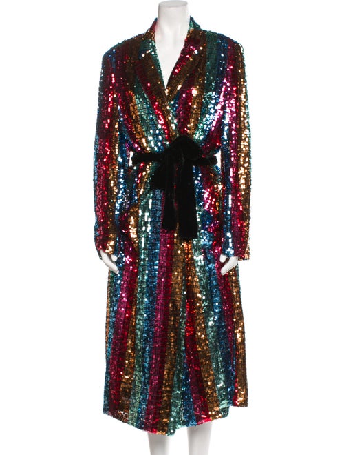 Markarian Sequin Printed Trench Coat
