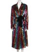 Markarian Sequin Printed Trench Coat
