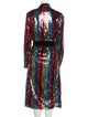 Markarian Sequin Printed Trench Coat