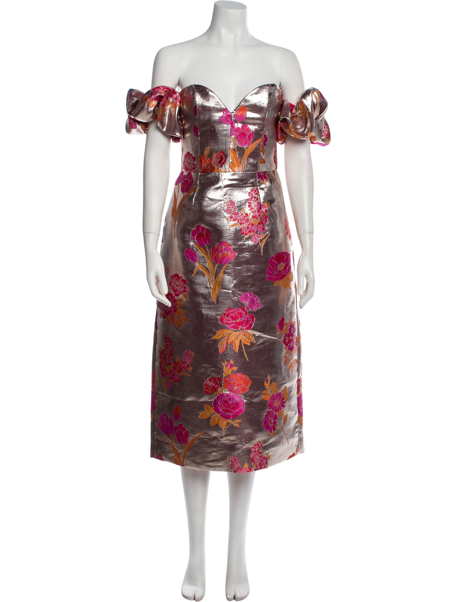 Markarian Floral Print Midi Length Dress