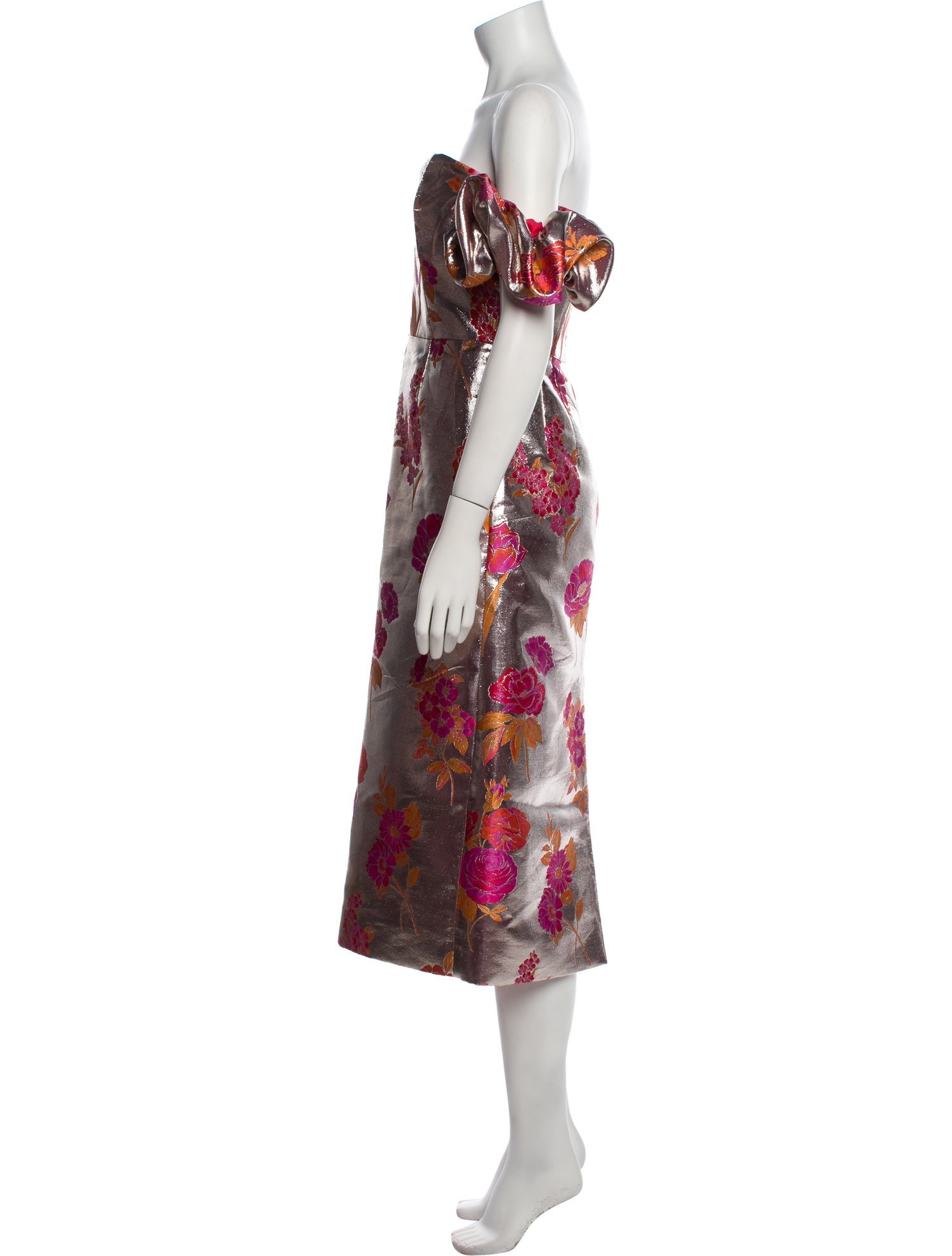 Markarian Floral Print Midi Length Dress