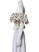 Markarian Floral Print Off-The-Shoulder Crop Top