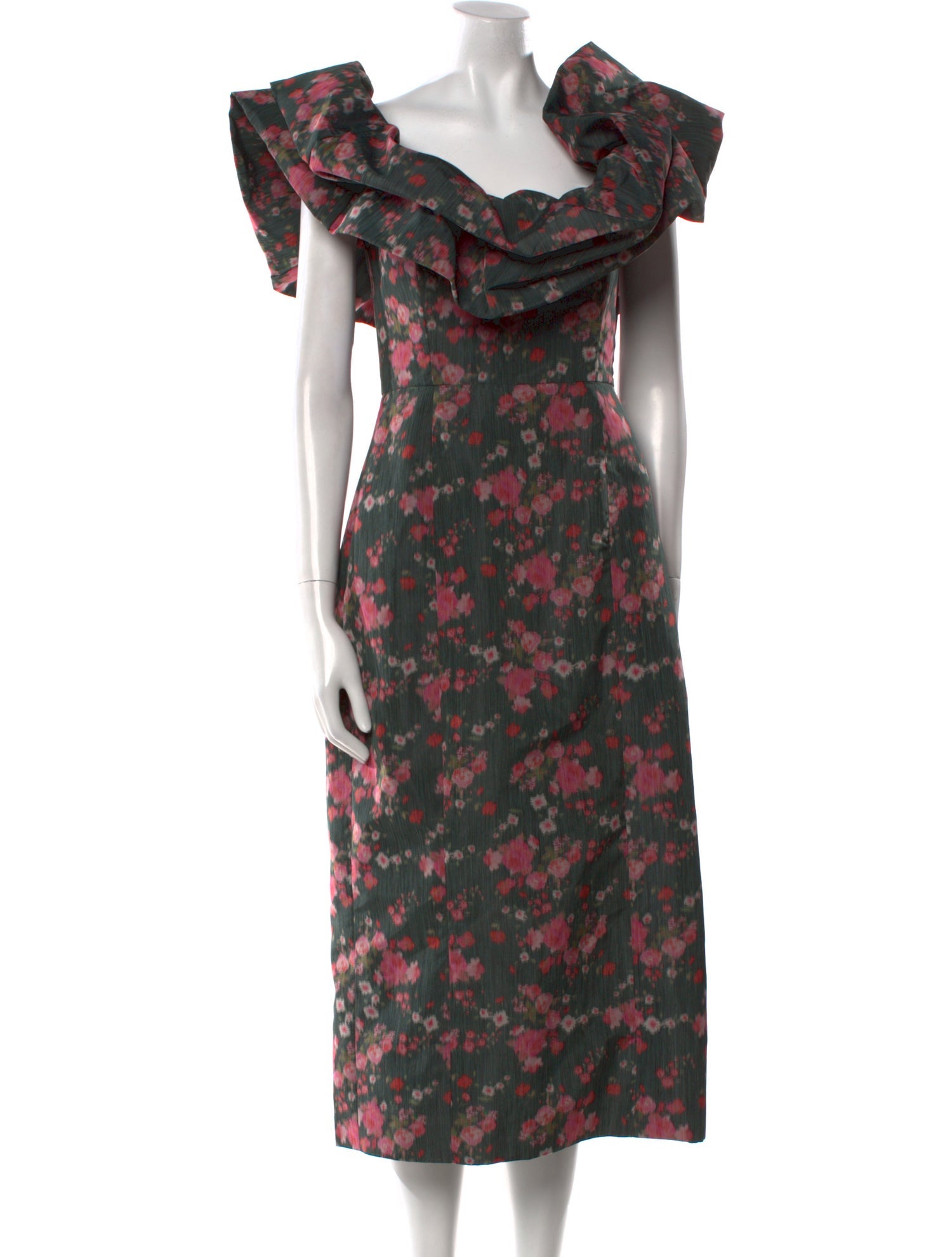Markarian Floral Print Midi Length Dress