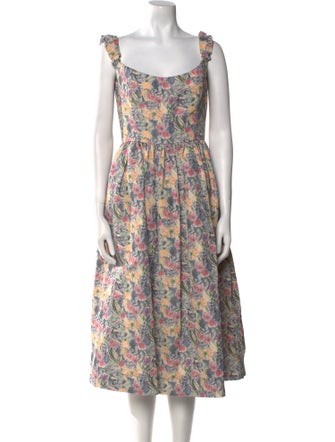 Markarian Linen Midi Length Dress