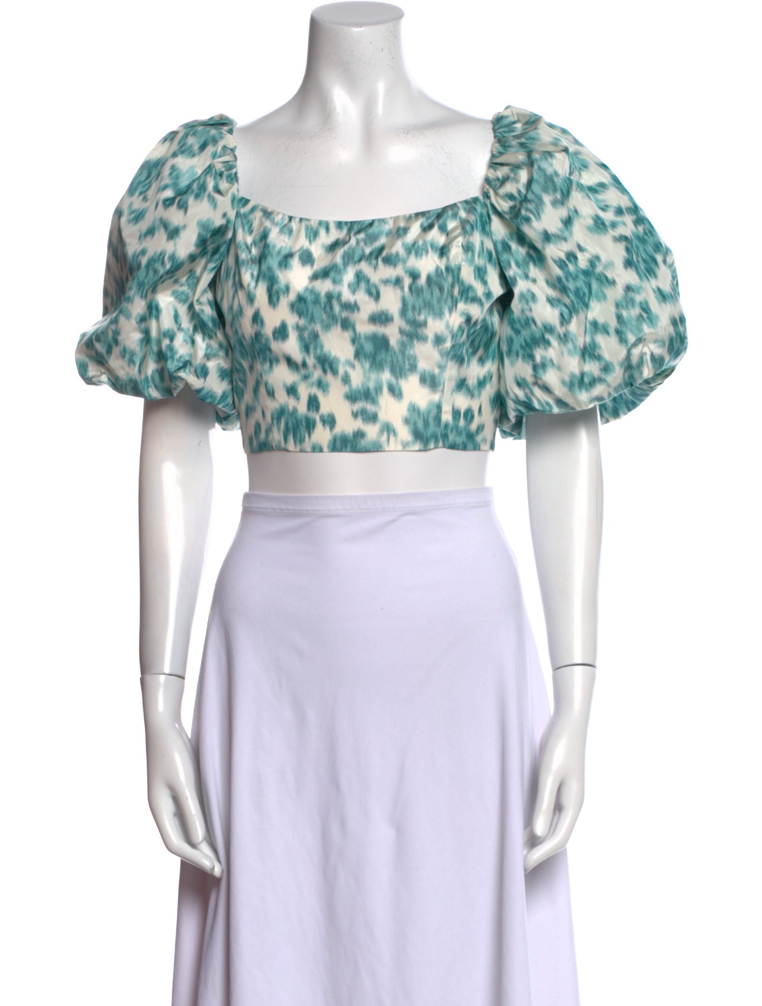 Markarian Silk Printed Crop Top