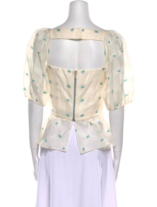 Markarian Printed Square Neckline Crop Top