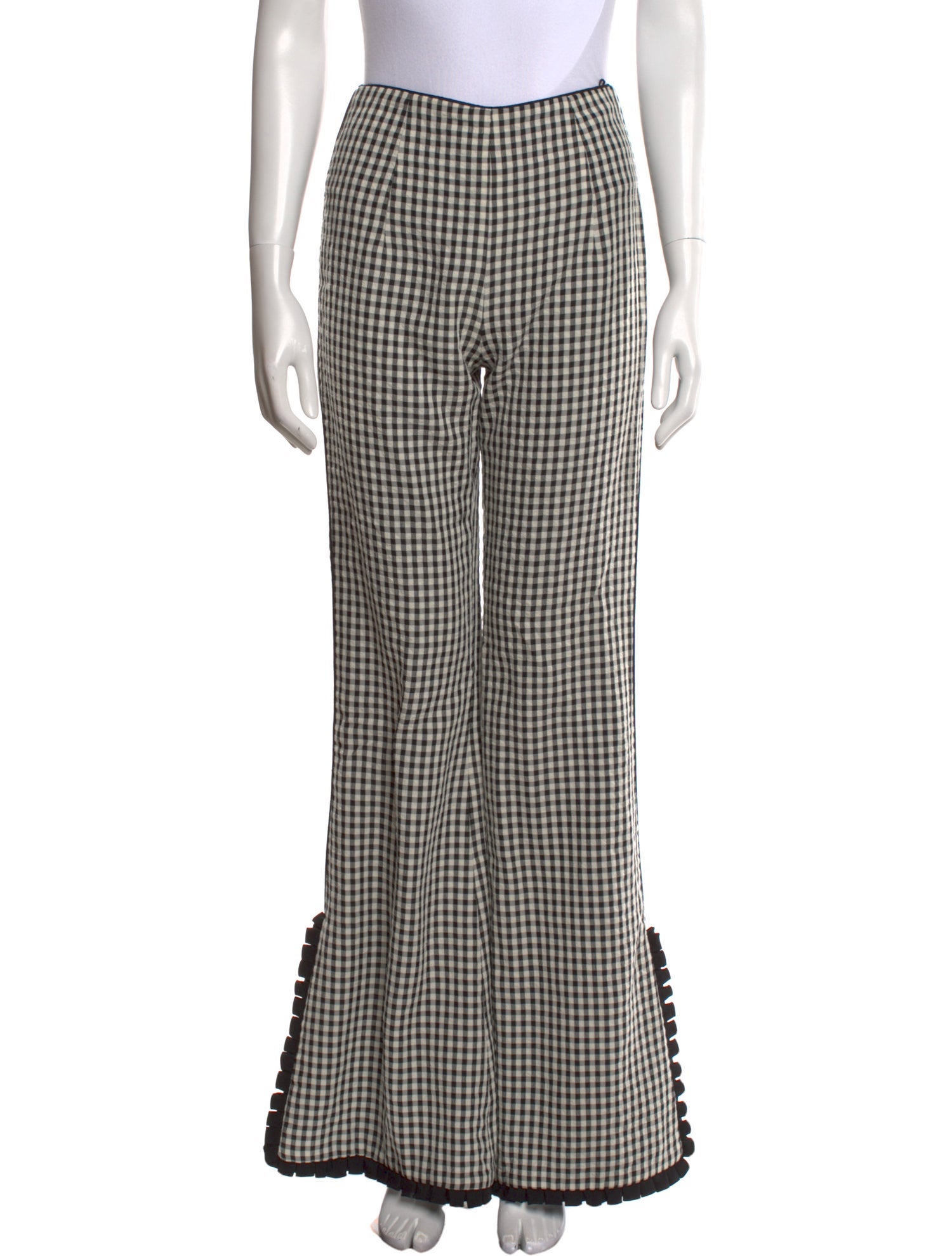 Markarian Plaid Print Wide Leg Pants