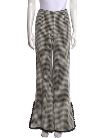 Markarian Plaid Print Wide Leg Pants