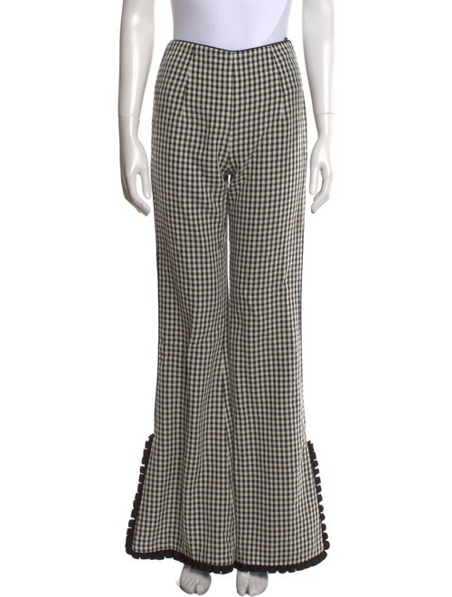 Markarian Plaid Print Wide Leg Pants