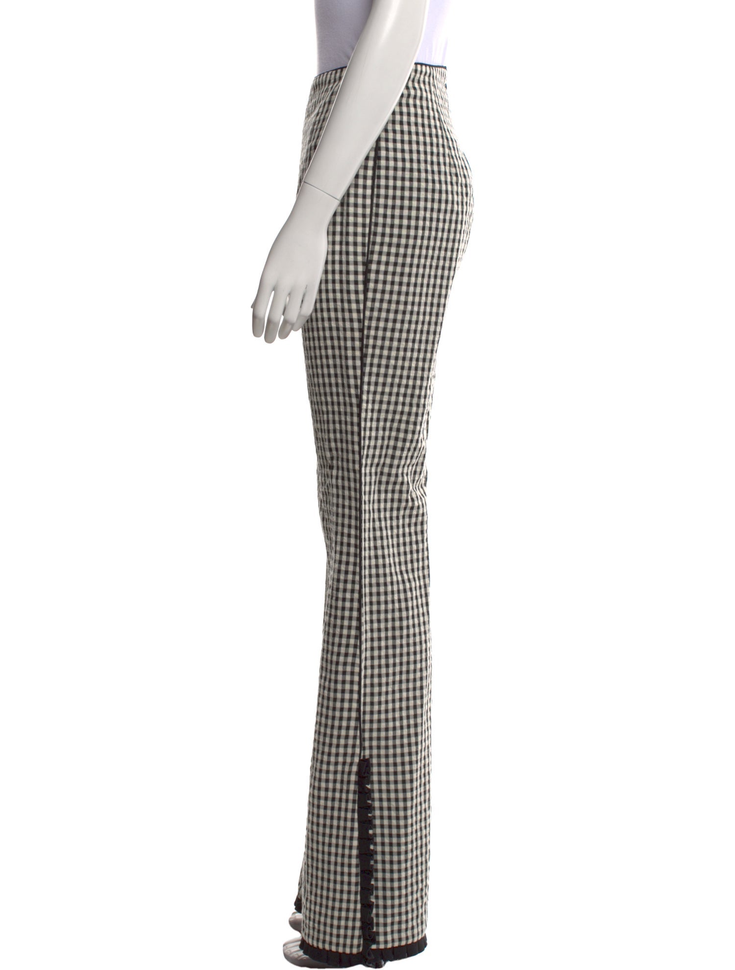 Markarian Plaid Print Wide Leg Pants