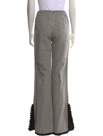 Markarian Plaid Print Wide Leg Pants