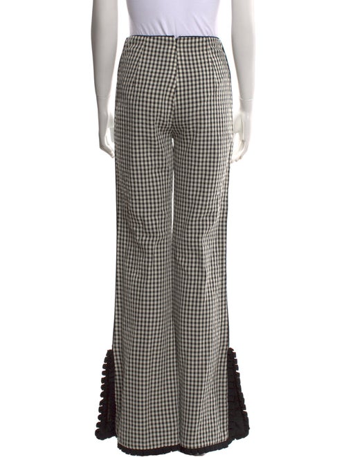 Markarian Plaid Print Wide Leg Pants