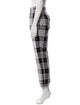 Markarian Plaid Print Straight Leg Pants