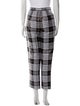 Markarian Plaid Print Straight Leg Pants