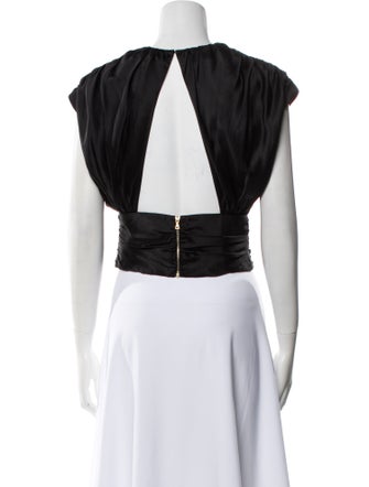 Markarian Crew Neck Short Sleeve Crop Top