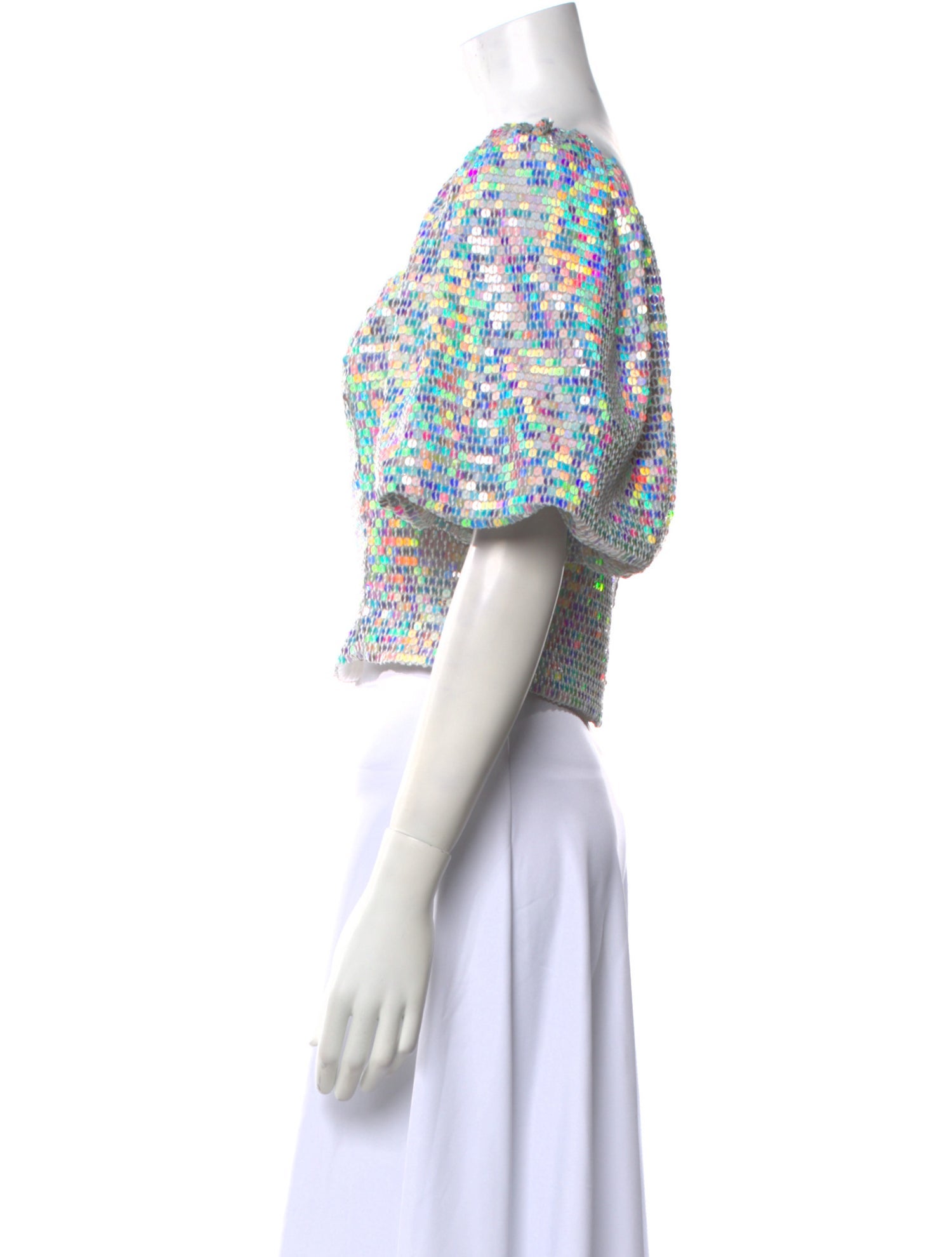 Markarian Floral Print Square Neckline Crop Top