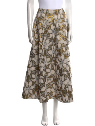 Markarian Floral Print Midi Length Skirt
